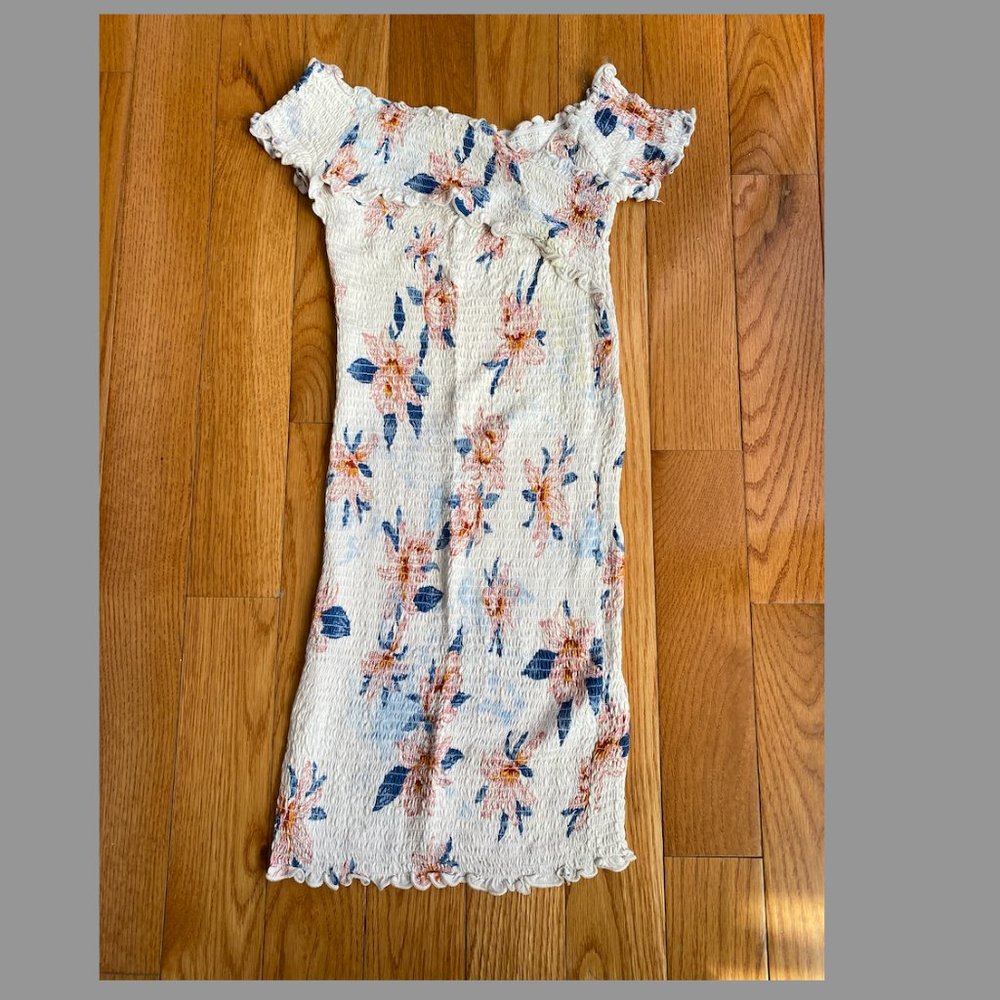 Floral Fitted Dress (White)